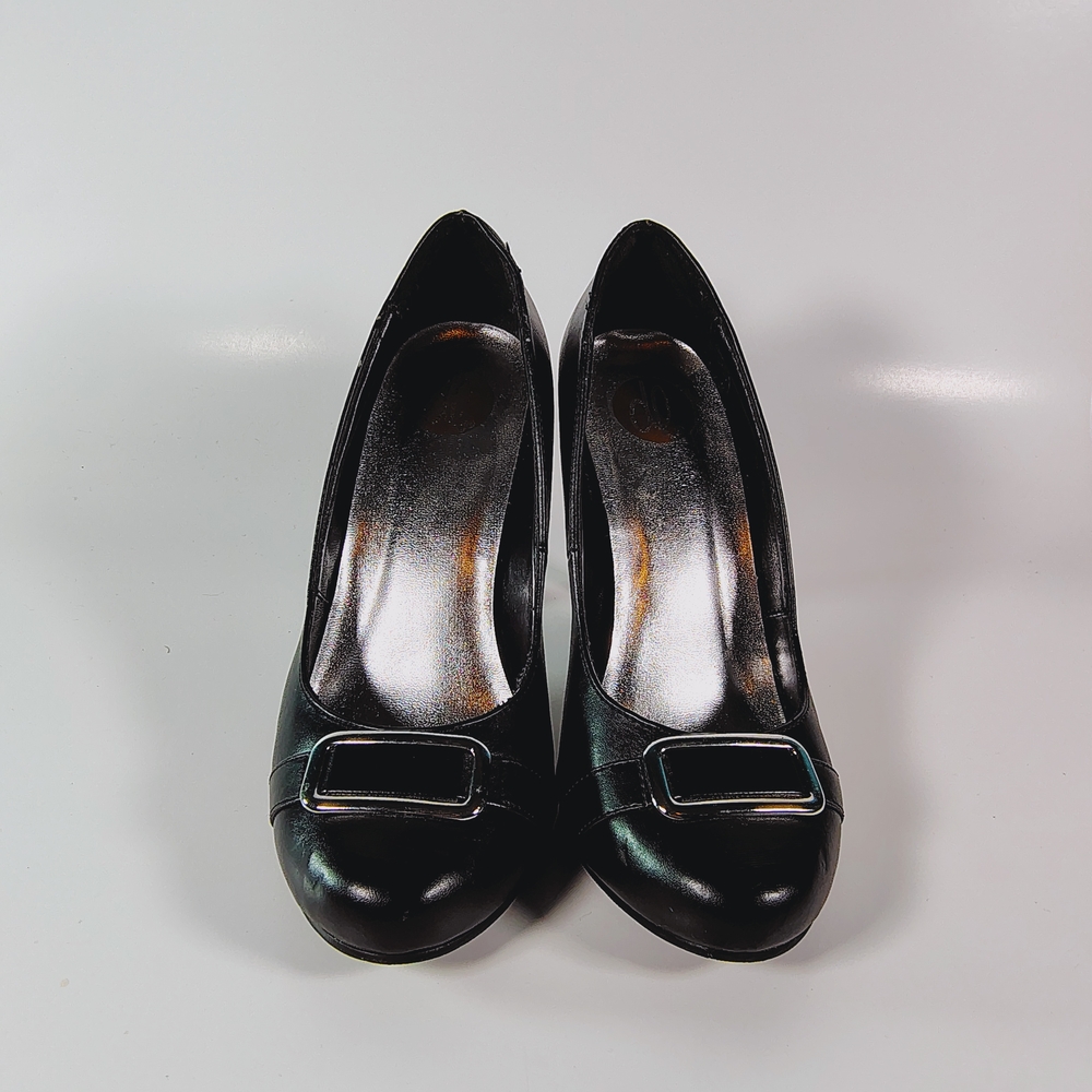 Donna Lawrence Elegant Black Women's Heels Buckle With